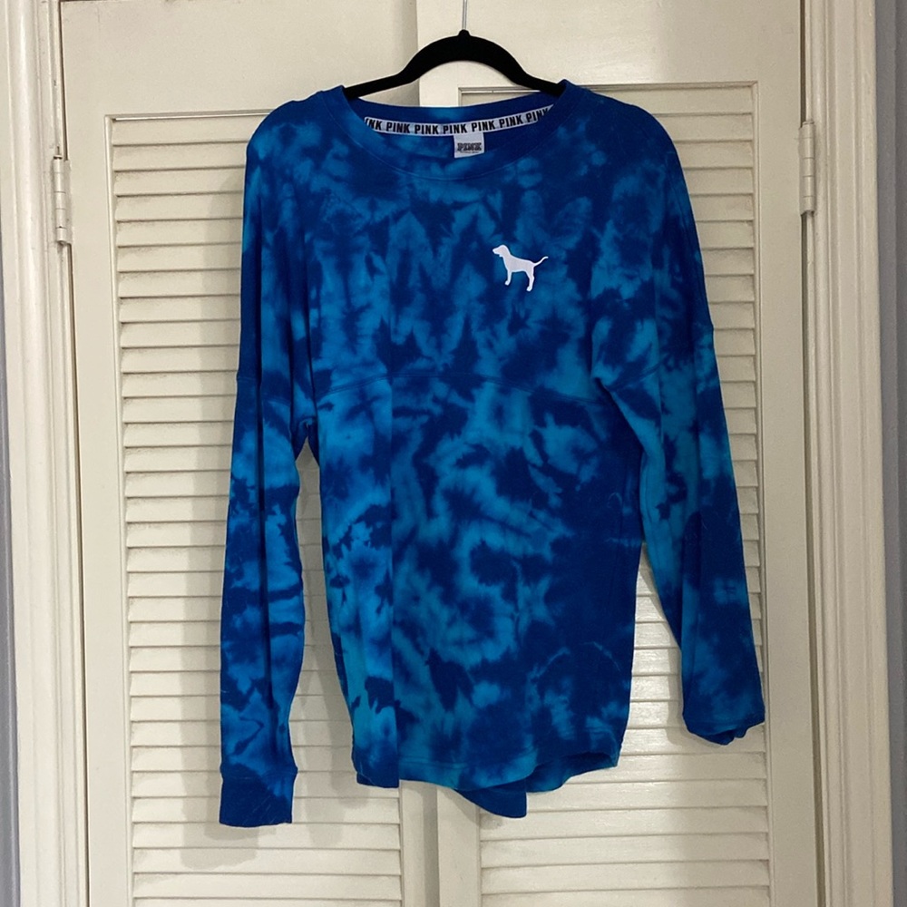 Pink Blue Tie-Dye Sweater